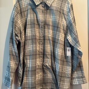 Old Navy Women’s Casual Gray Checkered Shirt
